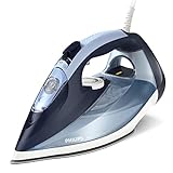 Philips Azur 7000 Serie Dampfbügeleisen - 2800 W, 50 g/min Dauerdampf, 250 g Dampfstoß, Vertikaldampf, SteamGlide Plus-Sohle, Louros/Baumwollblau (DST7020/20)